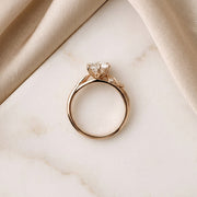 Lab Grown Diamond Floral Gold Engagement Ring for Women